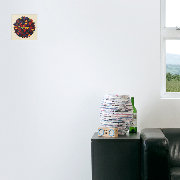 Circular Image Containing Multiple Small Triangles With Different \Colors by Oscar's Store 1